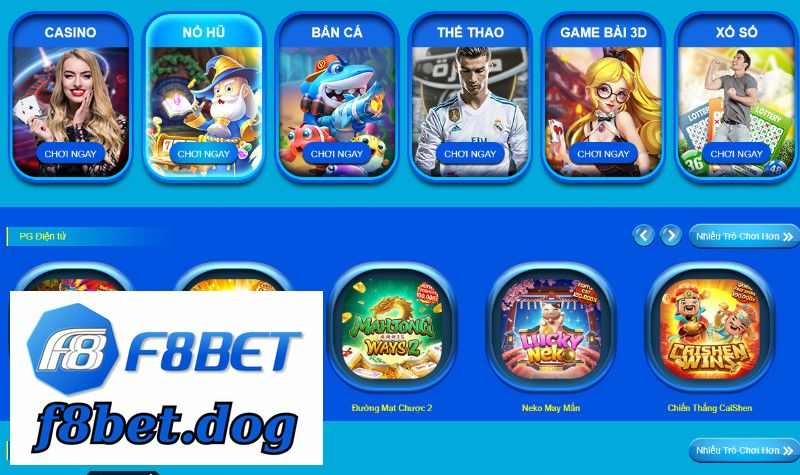 Tha hồ lựa chọn các trò chơi bởi độ khủng của sản phẩm giải trí F8BET